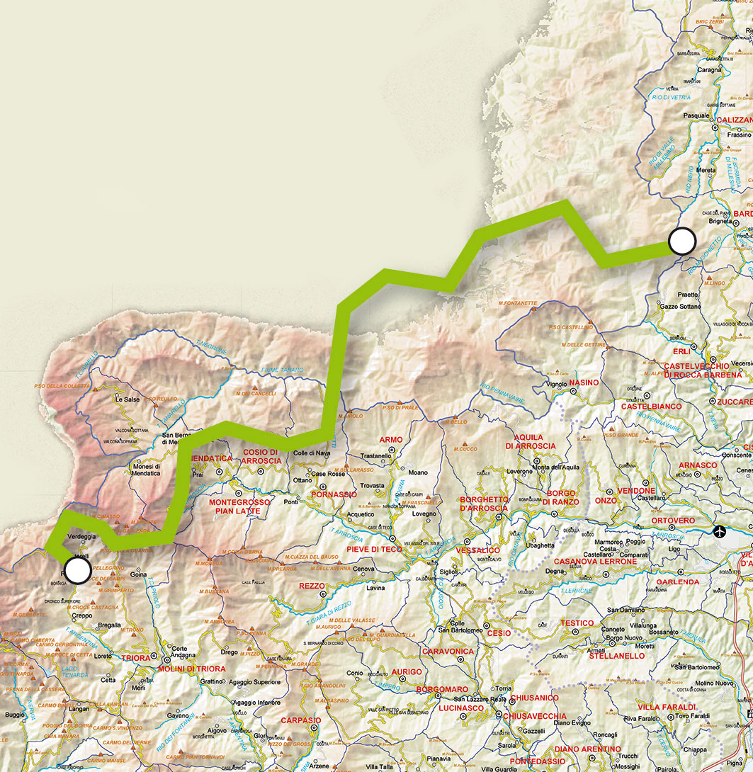 Storie di Alta Via - Mappa sezione 2